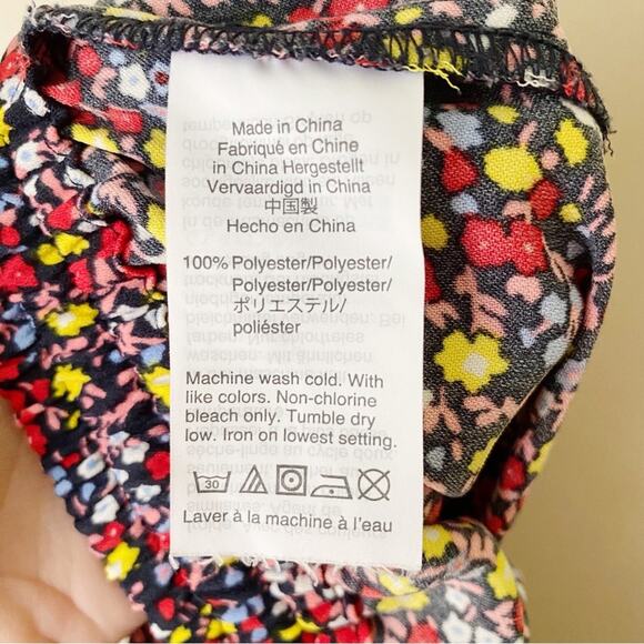 J. Crew Mercantile | Easy Pull-on Shorts Ditsy Floral Red Yellow Summer XS - Picture 7 of 7